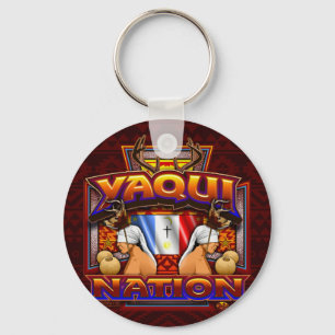 Yaqui Nation Flag Deer Dancer design Key Ring
