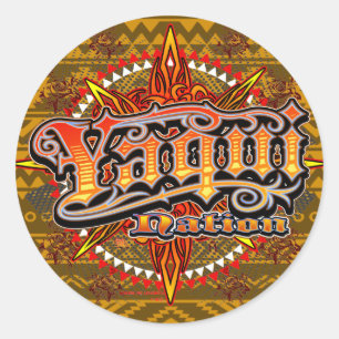 Yaqui Nation sticker design gold