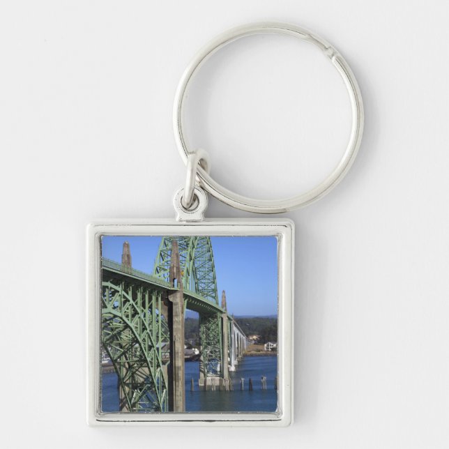 Yaquina Bay Bridge spanning the Yaquina Bay Key Ring (Front)