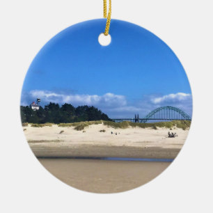 Yaquina Bay Lighthouse, Newport, Oregon Ceramic Ornament