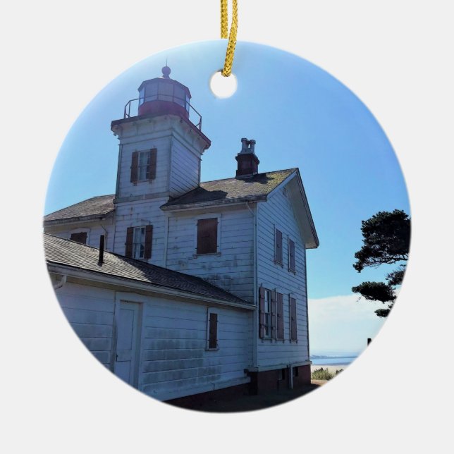 Yaquina Bay Lighthouse, Newport, Oregon Ceramic Ornament (Front)