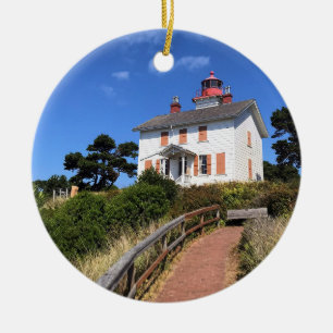 Yaquina Bay Lighthouse, Newport, Oregon Ceramic Ornament