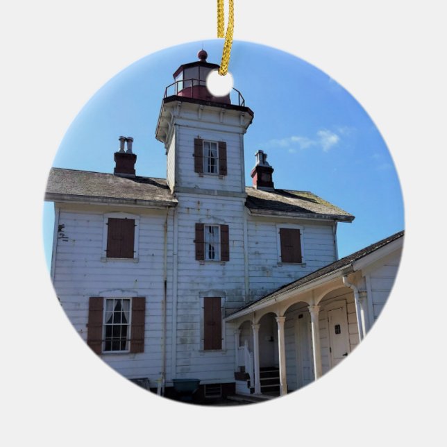 Yaquina Bay Lighthouse, Newport, Oregon Ceramic Ornament (Front)