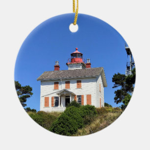 Yaquina Bay Lighthouse, Newport, Oregon Ceramic Ornament