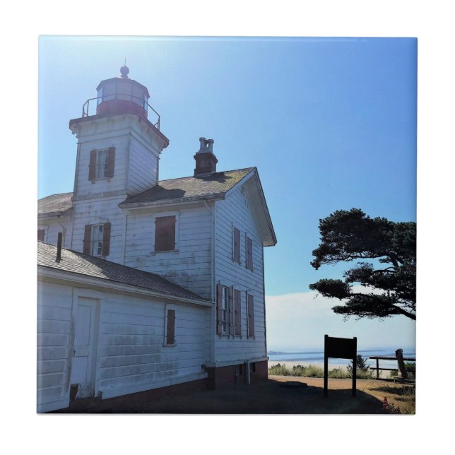Yaquina Bay Lighthouse, Newport, Oregon Ceramic Tile (Front)