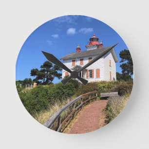 Yaquina Bay Lighthouse, Newport, Oregon Round Clock