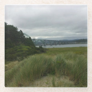 Yaquina Bay, Newport, Oregon Glass Coaster