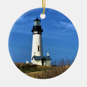 Yaquina Head Lighthouse, Newport, Oregon Ceramic Ornament