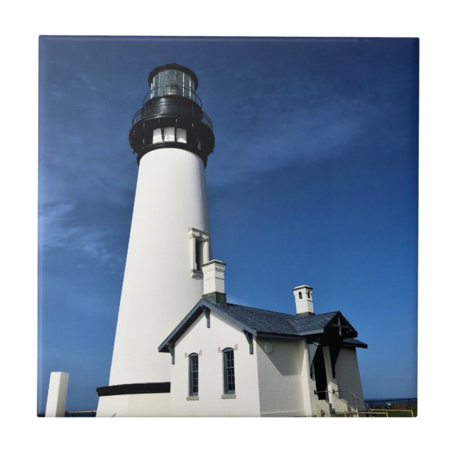 Yaquina Head Lighthouse, Newport, Oregon Ceramic Tile (Front)