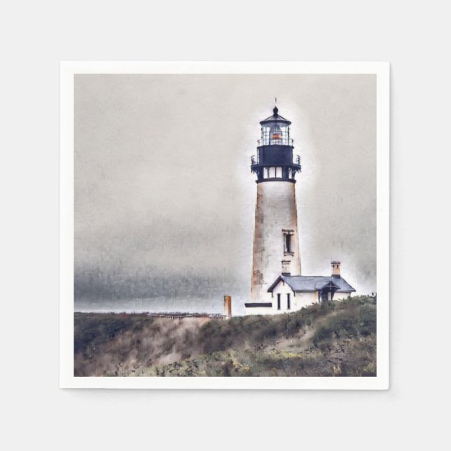 Yaquina Head Lighthouse Newport Oregon Napkin (Front)