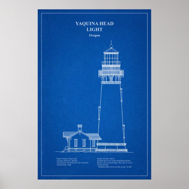Yaquina Head Lighthouse - Oregon - AD Poster (Front)