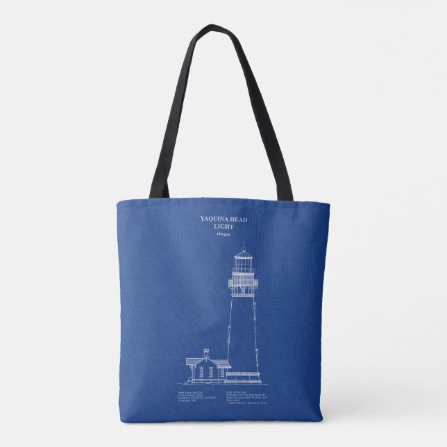 Yaquina Head Lighthouse - Oregon - AD Tote Bag (Back)