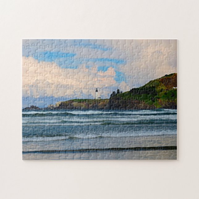 Yaquina Head Lighthouse Oregon. Jigsaw Puzzle (Horizontal)