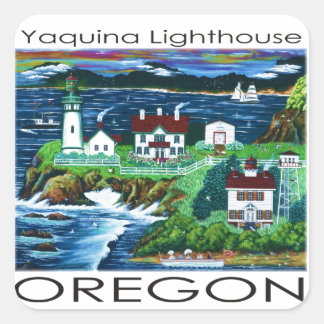 Yaquina Lighthouse ~ Oregon Square Sticker