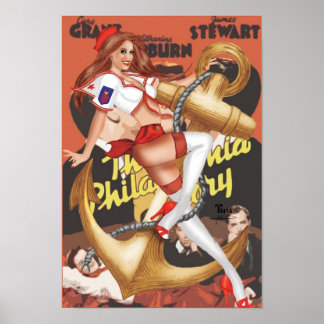 Yar Philadelphia Story Sailor Girl Poster