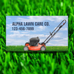 Yard Lawn Care Landscape Landscaping Grass Mowing  Business Card