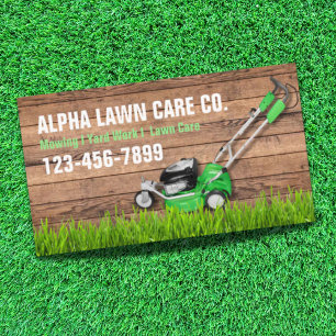 Yard Lawn Care Landscape Landscaping Grass Mowing Business Card