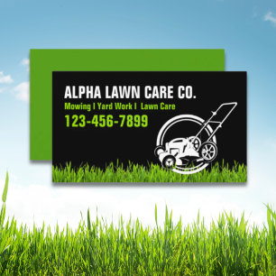 Yard Lawn Care Landscape Landscaping Grass Mowing  Business Card