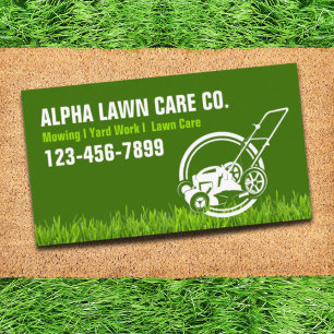 Yard Lawn Care Landscape Landscaping Grass Mowing Business Card