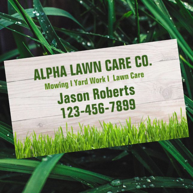 Yard Lawn Care Landscape Landscaping Grass Mowing  Business Card (Yard Lawn Care Landscape Landscaping Grass Mowing Business Card)