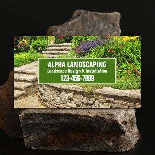 Yard Lawn Care Mowing Landscaper Landscaping  Business Card
