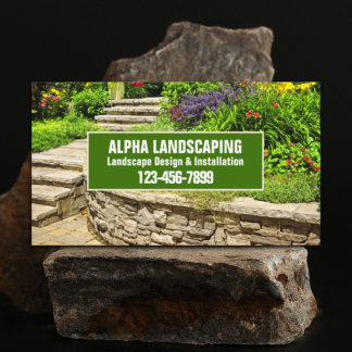 Yard Lawn Care Mowing Landscaper Landscaping  Business Card