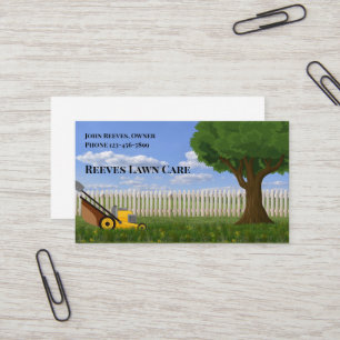 Yard Lawncare Landscaping Service Business Card