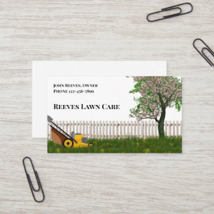 Yard Lawncare Landscaping Service Business Card