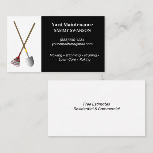 Yard Maintenance Business Card
