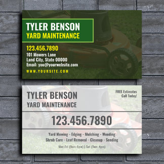 Yard Maintenance Contractor Contact Card