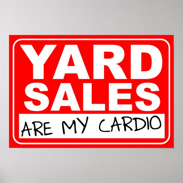 Yard Sale Cardio Poster (Front)
