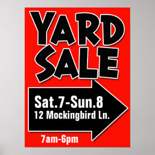YARD SALE customisable poster