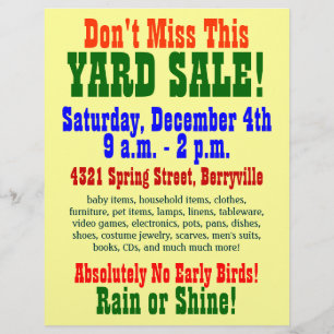 Yard Sale Flyer