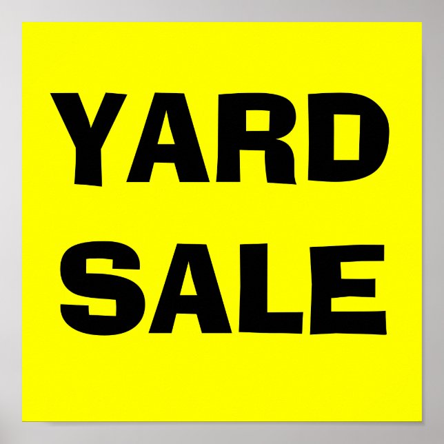 YARD SALE-Poster Sign (Front)