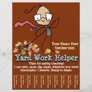 Yard Work. Garden Helper. Advertising flyer