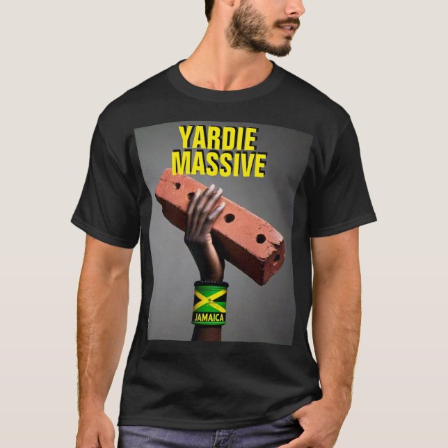 YARDIE MASSIVE. Basic Dark T-Shirt (Front)
