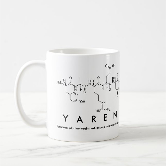 Yaren peptide name mug (Left)