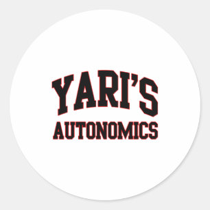 Yaris Autonomics Softball Team T Shirt  Classic Round Sticker