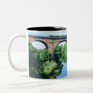 Yarm On Tees Viaduct Two-Tone Coffee Mug