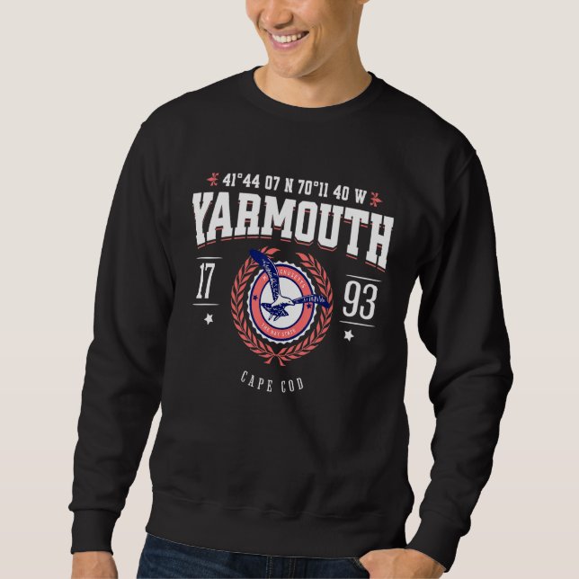 Yarmouth Massachusetts Cape Cod MA Nautical Beach  Sweatshirt (Front)