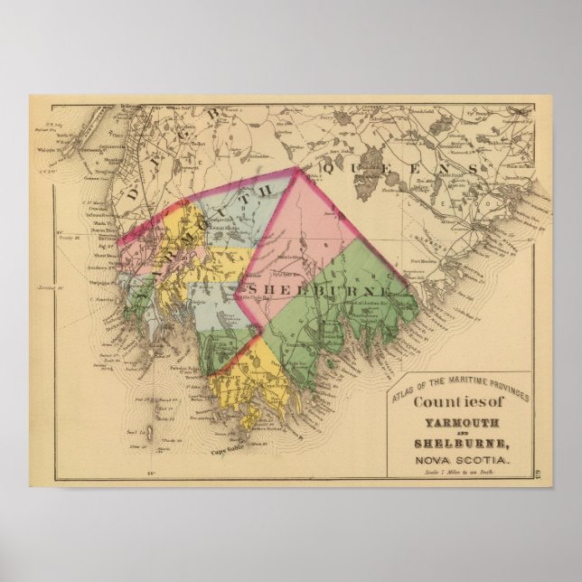 Yarmouth, Shelburne counties, NS Poster (Front)