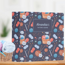 Yarn and Needles Monogram Pattern Keeper