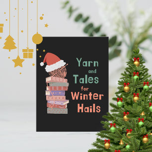 Yarn and Tales for Winter Hails Christmas Postcard