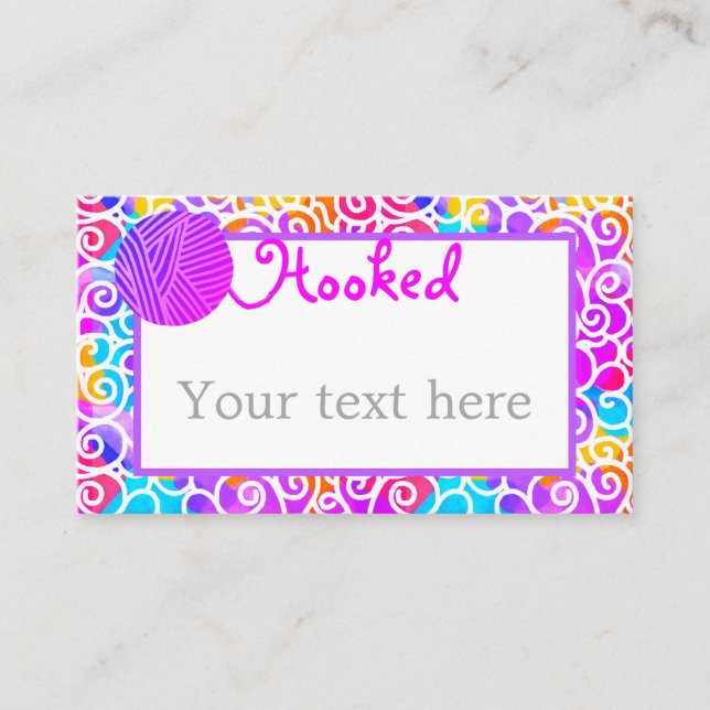 Yarn Artistic Colourful Business Card (Front)