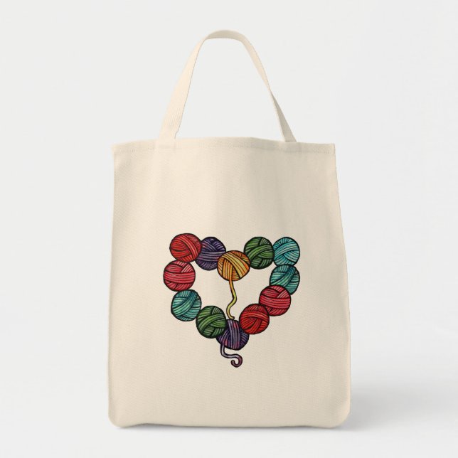 Yarn Ball Heart                                    Tote Bag (Front)