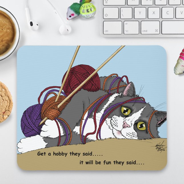 Yarn Cat Mouse Pad (Creator Uploaded)