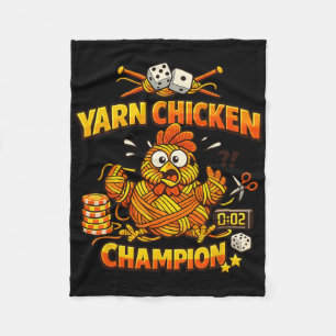 Yarn Chicken Champion Knitting Crochet Countdown D Fleece Blanket