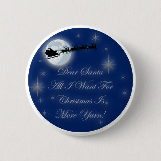 Yarn Christmas 6 Cm Round Badge