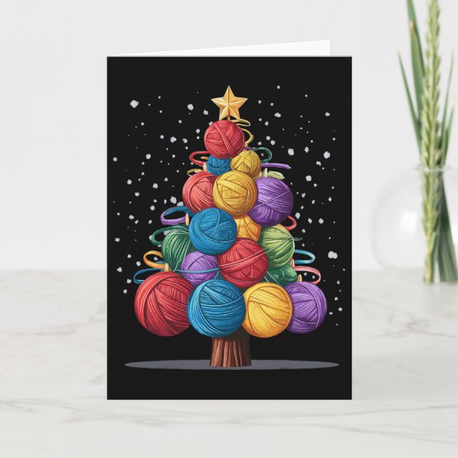 Yarn Christmas Tree  Card (Front)
