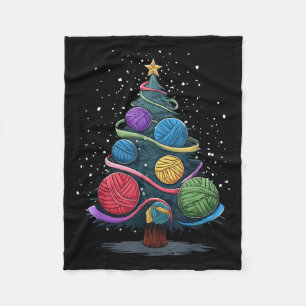 Yarn Christmas Tree  Fleece Blanket